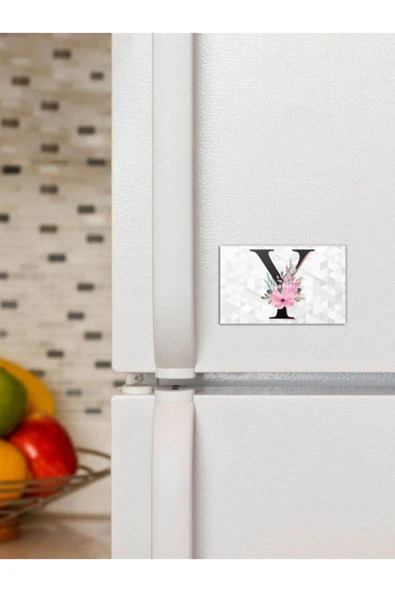 Panorama Ajans Y Harfi Baş Harf Pembe Çiçekli 6x9cm Magnet ürün görseli