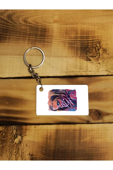 Panorama Ajans Graffiti Girl İnce Metal Anahtarlık ürün görseli