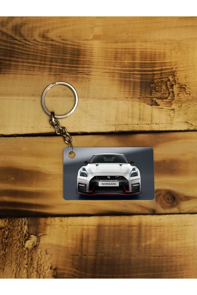 Panorama Ajans Nissan Gtr R35 Önden Beyaz Ince Metal Anahtarlık ürün görseli