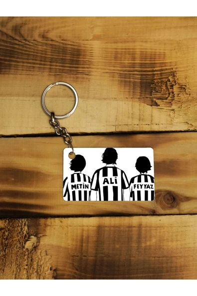 Panorama Ajans Metin Ali Feyyaz Beşiktaş Efsaneleri Futbolcu Tasarım Ince Metal Anahtarlık ürün görseli