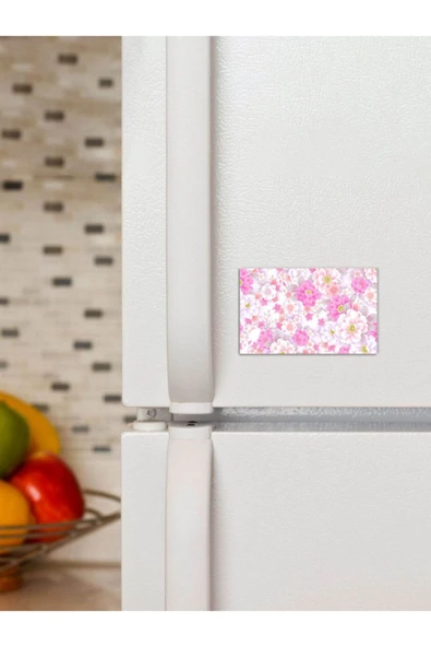 Panorama Ajans Çiçekler Pembe Flower Tasarım Vektörel 6x9cm Magnet ürün görseli