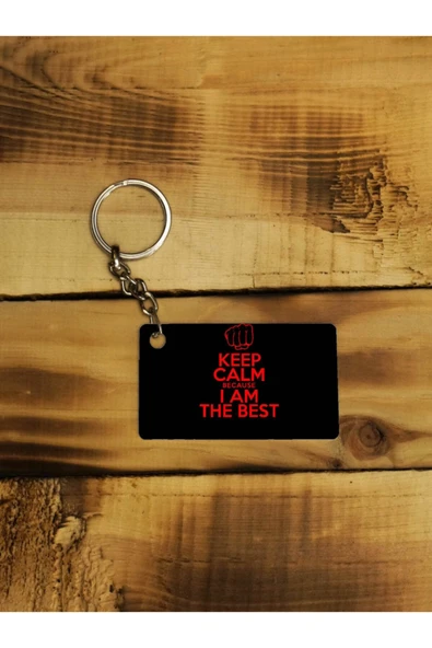 Panorama Ajans Sakin Ol Keep Calm En Iyi Benim Motive Edici Hediye Ince Metal Anahtarlık ürün görseli