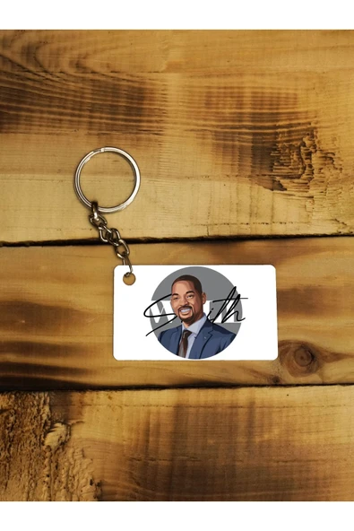 Panorama Ajans Will Smiht Hollywood Oyuncu Portre Tasarım Ince Metal Anahtarlık ürün görseli