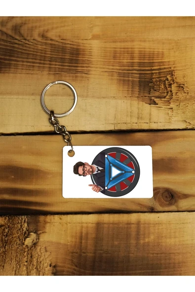 Panorama Ajans Robert Downey Jr. Iron Man Marvel Tasarım Ince Metal Anahtarlık
