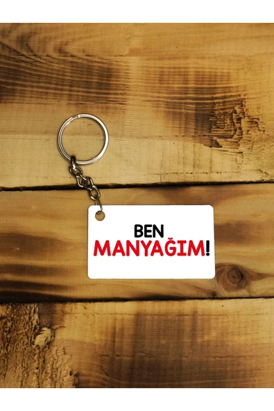 Panorama Ajans Komik Sözlü Manyağım İnce Metal Anahtarlık ürün görseli