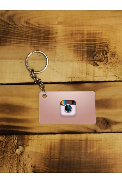 Panorama Ajans Instagram Retro Logo Ince Metal Anahtarlık ürün görseli 1