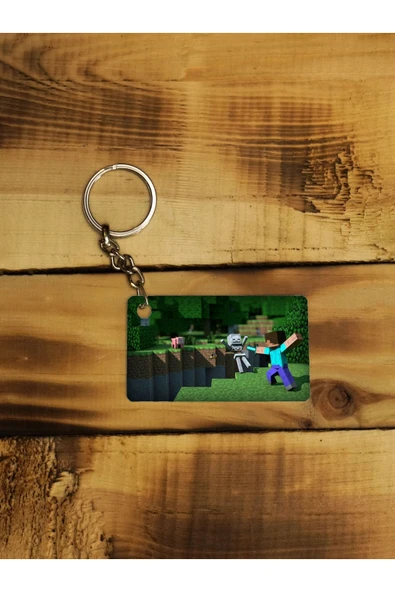 Panorama Ajans Minecraft Oyun Tasarımı Ince Metal Anahtarlık - 1