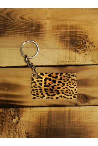 Panorama Ajans Leopar Desen Ince Metal Anahtarlık ürün görseli