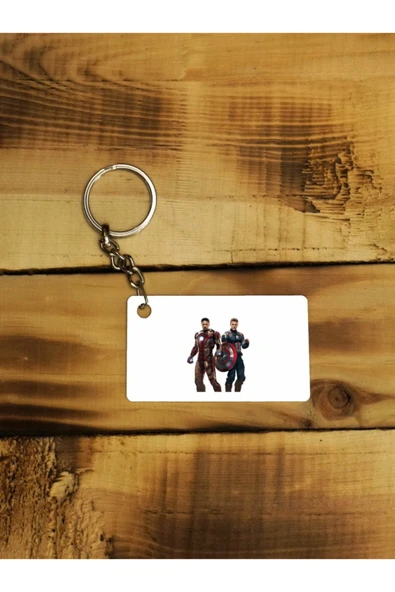 Panorama Ajans Iron Man Ve Kaptan Amerika Marvel Ince Metal Anahtarlık ürün görseli