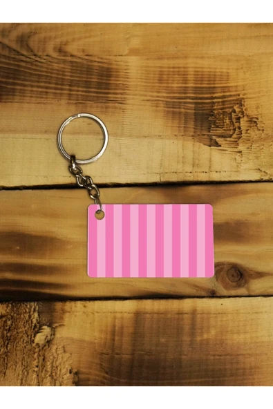 Panorama Ajans Victoria Secret Desen Pink Pembe Şerit Ince Metal Anahtarlık
