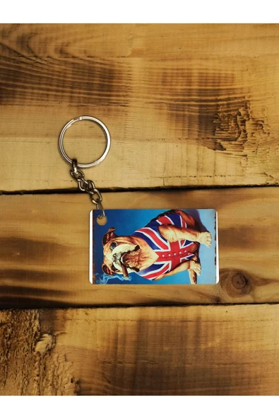 Panorama Ajans Amerika Bayraklı Köpek Ince Metal Anahtarlık ürün görseli