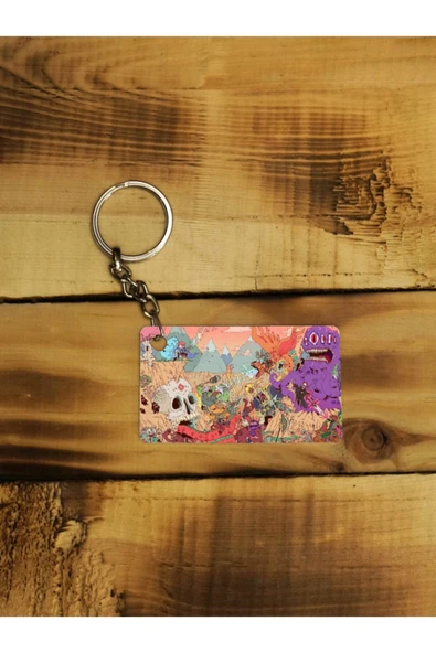 Panorama Ajans Trippy Tarz Çizgi Film Çöps Canavarlar Ince Metal Anahtarlık ürün görseli