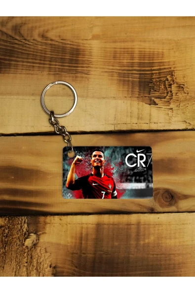 Panorama Ajans Futbolcu Cristiana Ronaldo Tasarım Ince Metal Anahtarlık