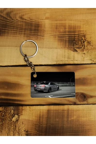 Panorama Ajans Nissan Gtr R34 Siyah Ince Metal Anahtarlık ürün görseli