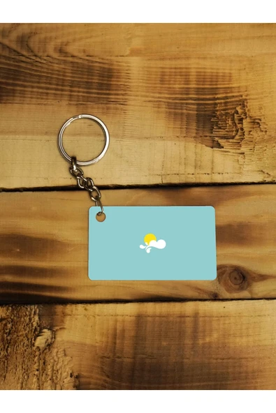 Panorama Ajans Minimalist Güneş Bulut Ince Metal Anahtarlık ürün görseli