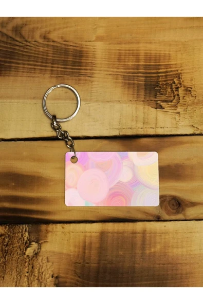 Panorama Ajans Pastel Dairesel Fırça Izleri Ince Metal Anahtarlık ürün görseli 1