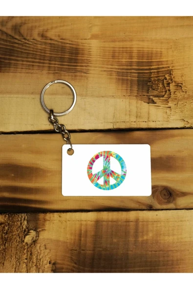 Panorama Ajans Gotik Peace Sticker Ince Metal Anahtarlık