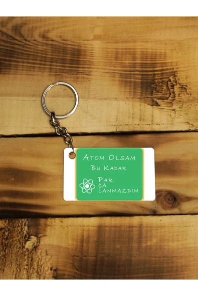 Panorama Ajans Komik Sözlü Atom Tasarım Ince Metal Anahtarlık ürün görseli 1