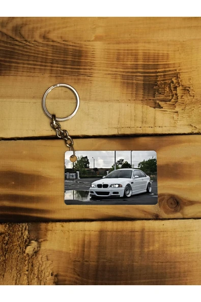 Panorama Ajans Bmw 320 Beyaz Ince Metal Anahtarlık ürün görseli