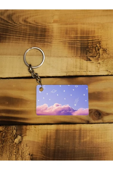 Panorama Ajans Pink Cloud Tasarım Ince Metal Anahtarlık ürün görseli 1