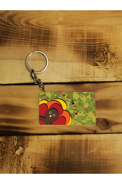 Panorama Ajans Cute Thanksgiving Mutlu Hindi Şükran Günü Ince Metal Anahtarlık ürün görseli