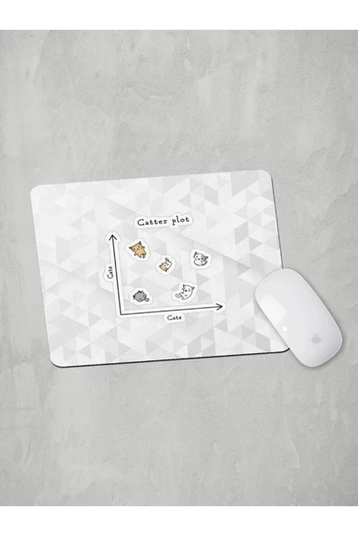 Panorama Ajans Kedi Cat Severlere Kedi Grafiği Sticker Mouse Pad ürün görseli 1