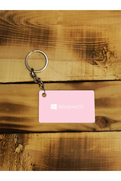 Panorama Ajans Windows 10 Pembe Pastel Bilgisayar Ince Metal Anahtarlık ürün görseli