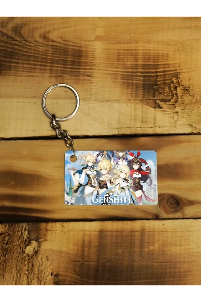 Panorama Ajans Genshin Impact Anime Dizi Netflix Mihoyo Ince Metal Anahtarlık ürün görseli 1