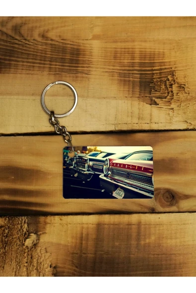 Panorama Ajans Muscle Car Eski Nostalji Arabalar Ince Metal Anahtarlık ürün görseli 1