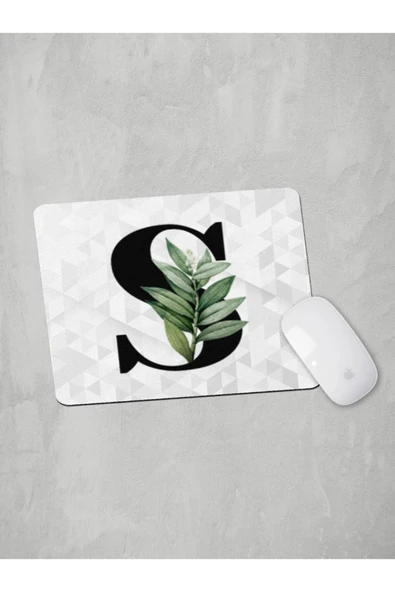 Panorama Ajans S Harfi Yeşil Yapraklı Mouse Pad ürün görseli 1
