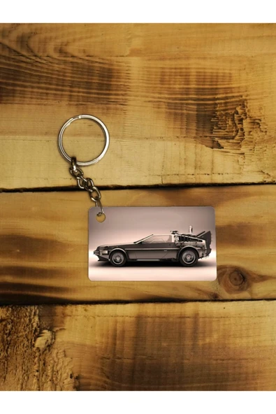 Panorama Ajans Delorean Dmc Zaman Arabası Ince Metal Anahtarlık