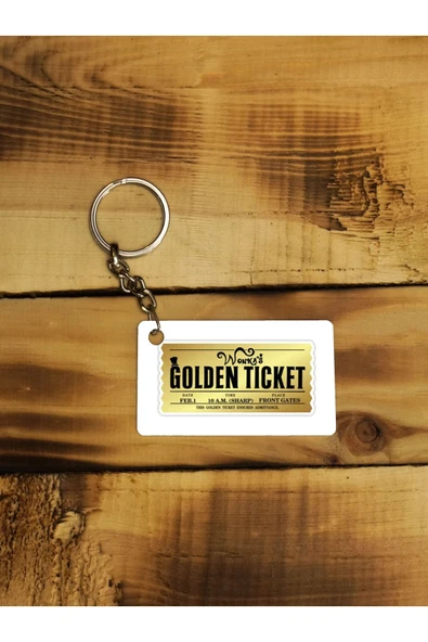 Panorama Ajans Golden Ticket Ince Metal Anahtarlık ürün görseli