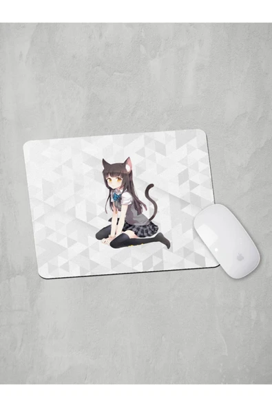 Panorama Ajans Mini Etek Kedi Kız Cat Girl Mouse Pad ürün görseli 1