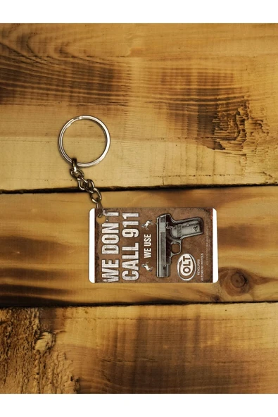 Panorama Ajans We Don't Call 911 Ince Metal Anahtarlık ürün görseli