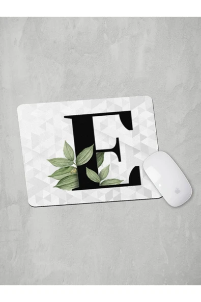 Panorama Ajans E Harfi Yeşil Yapraklı Mouse Pad ürün görseli 1