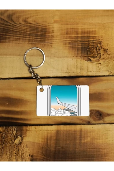 Panorama Ajans Minimal Uçak Kanadı Ince Metal Anahtarlık ürün görseli