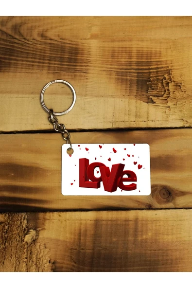 Panorama Ajans Love Kalpli Ince Metal Anahtarlık ürün görseli 1