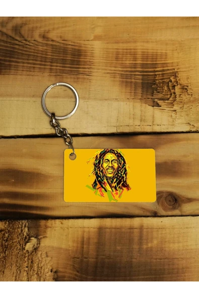 Panorama Ajans Bob Marley Vektör Tasarım Ince Metal Anahtarlık ürün görseli 1