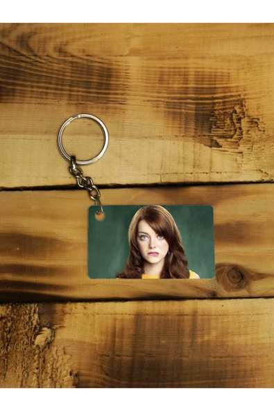 Panorama Ajans Emma Stone Sweet Hoş Tatlı Fotoğraf Ince Metal Anahtarlık ürün görseli