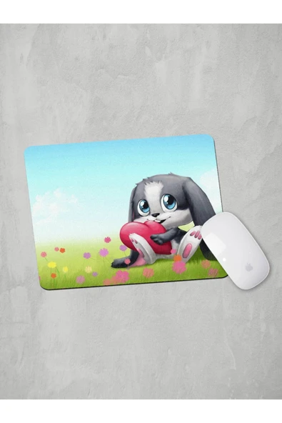 Panorama Ajans Tatlı Tavşan Rabbit Sevgililer Günü Hediye Mouse Pad - 1