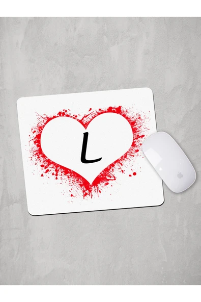 Panorama Ajans L Harfi Kalp Mouse Pad ürün görseli 1