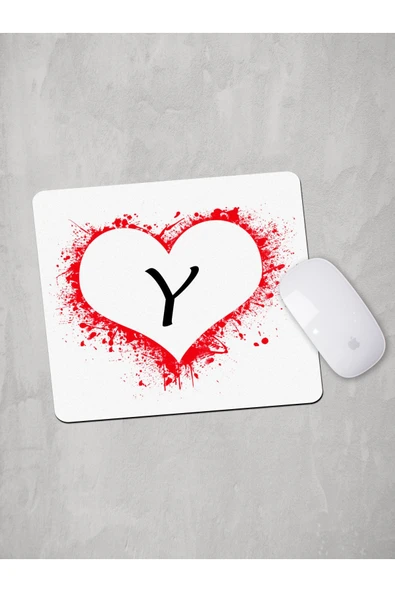 Panorama Ajans Y Harfi Kalp Mouse Pad ürün görseli 1