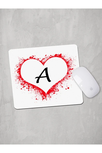 Panorama Ajans A Harfi Kalp Mouse Pad ürün görseli 1