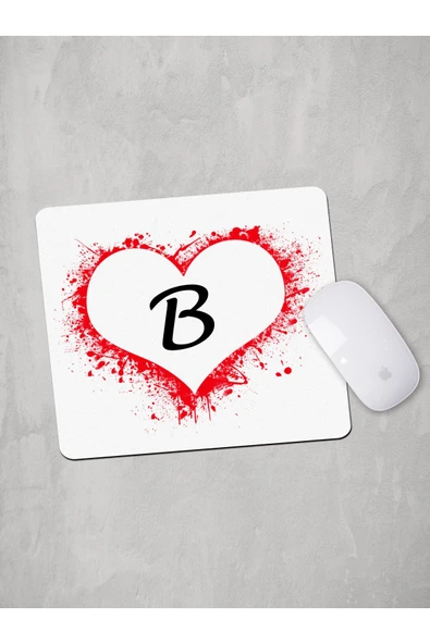 Panorama Ajans B Harfi Kalp Mouse Pad ürün görseli 1
