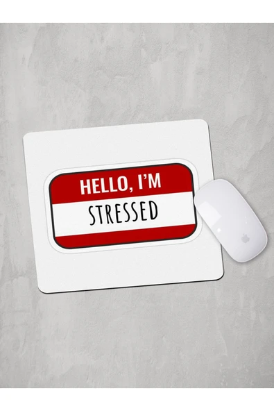 Panorama Ajans Hello I'm Stresses Kırmızı Mouse Pad ürün görseli 1
