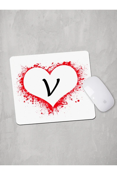Panorama Ajans V Harfi Kalp Mouse Pad ürün görseli 1