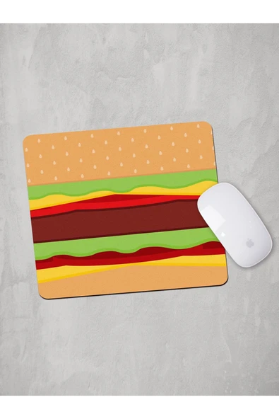Panorama Ajans Hamburger Renkli Tasarım Mouse Pad ürün görseli 1