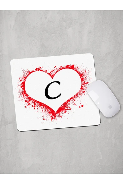 Panorama Ajans C Harfi Kalp Mouse Pad