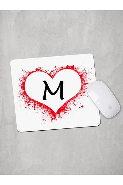 Panorama Ajans M Harfi Kalp Mouse Pad ürün görseli 1