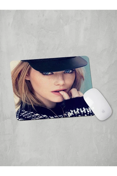 Panorama Ajans Emma Stone Mavi Göz Güzel Kadın Mouse Pad - 1